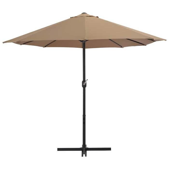 Parasol de jardin - MAISON EXCLUSIVE - 460x270 cm - Double toit - 12 nervures aluminium - Polyester anti-UV