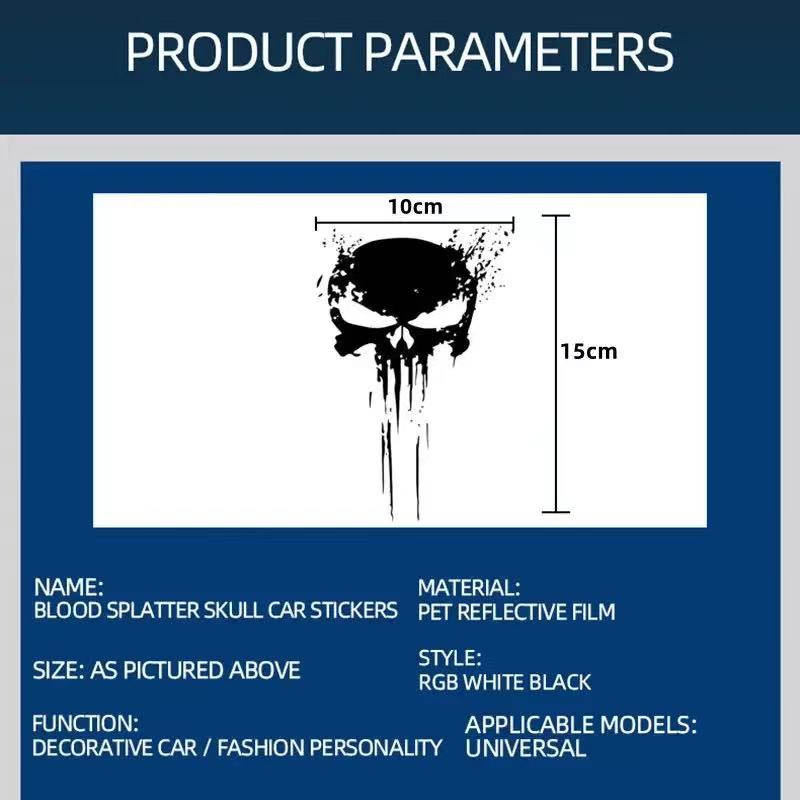 NEW Universal Car Motorbike Decoration Skull Sticker Reflective Decal Motorcycle Stickers Waterproof Sun Protection Accessories