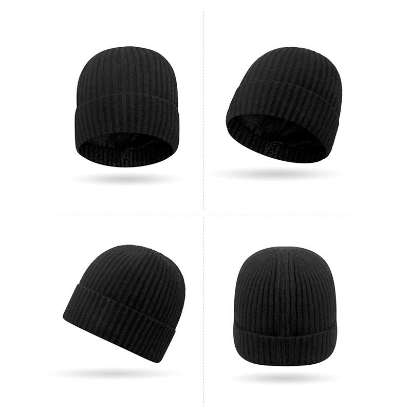 Vinterull Varm Stickad Mössa Herr Utomhus Vindtät Köldtålig Fleece Nackvärmare Tvådelad Ullmössa