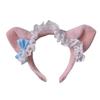 Girl Rabbits Headbands Bowknot Bear Furry Headwear Hairbands Fun Headwear
