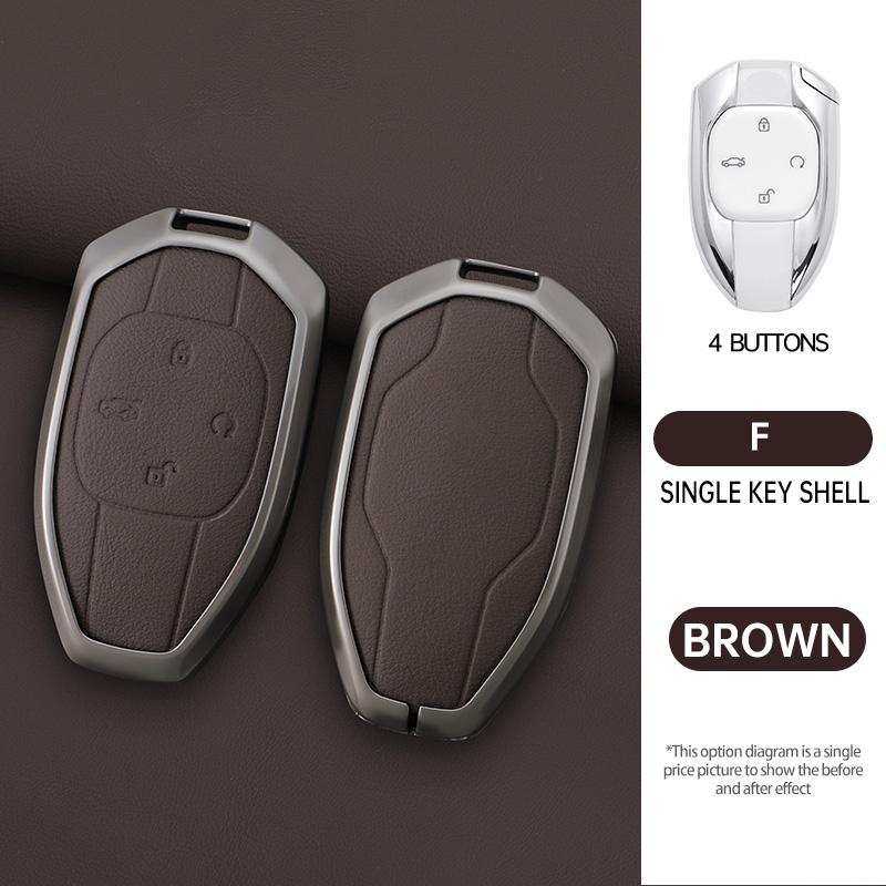 Stylish Leather Car Key Case Cover For Gac Trumpchi Gs4 Gm8 Ga4 Gs5 Gs3 Ga3 Ga6 Sgs7 Legend Gs8 Metal Remote Fob Key Accessories