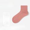 Women Spring and Autumn Pure Cotton Pure Color Moisture Absorption Breathable Deodorant Boneless Tube Socks