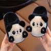 New Cute Children's Cartoon Panda Winter Slippers Comfortable Warm Cotton Shoes Boys Girls Indoor Home Fluffy Slippers