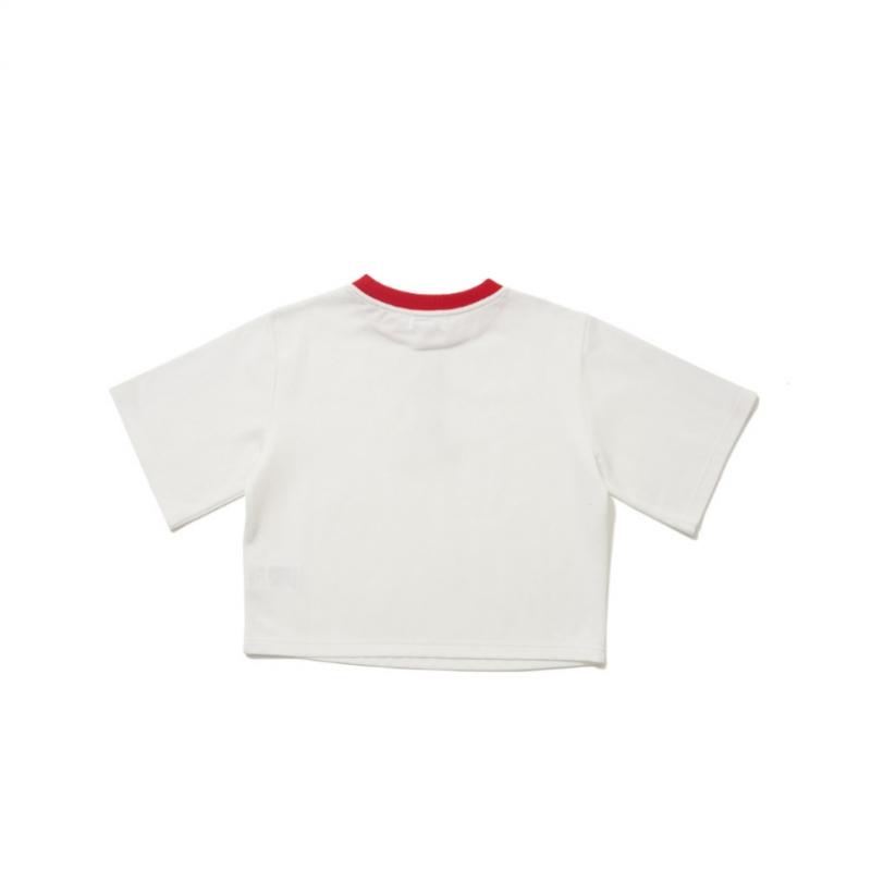 Blu Dot Cropped Short Sleeve Tee Wh