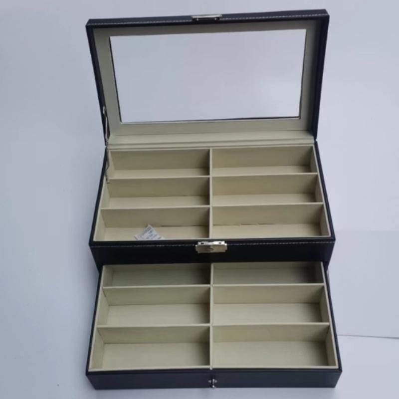 Large-capacity Glasses Case PU Leather Sunglasses Men Sunglasses Women Myopia Glasses Case Jewelry Display Box