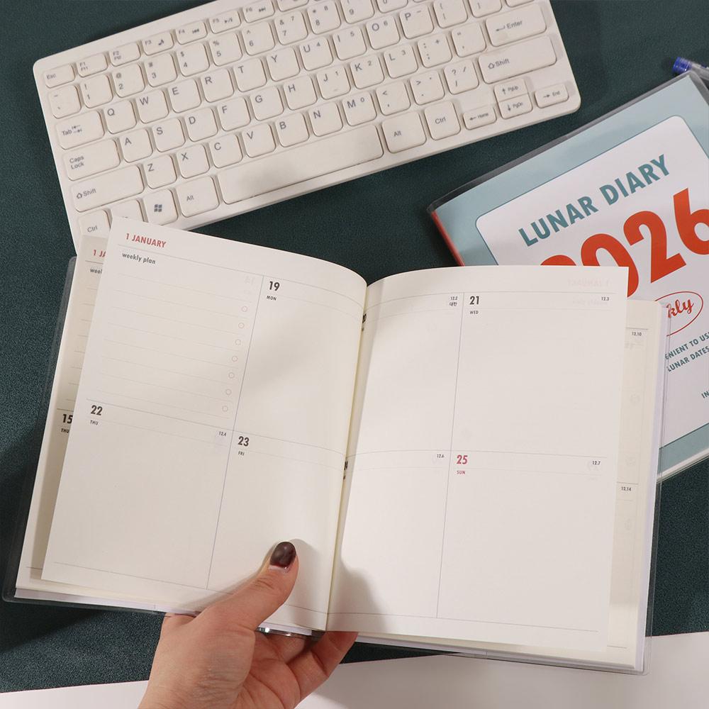 Retro Student Study Diary Planner 2026 Journal Notebook Schedule Life Planner Book Student