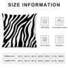 Zebra Pattern Fashion Cushion Cover Pillowcase Ultra Soft Skin Friendly Fabric Cloud Like Comfort & Concealed Zipper