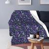 Schöne lavendelfarbene Blumenmuster-Kuscheldecke Weiche lila botanische Blumen-Decke Modische flauschige Fleece-Decke Twin King Size