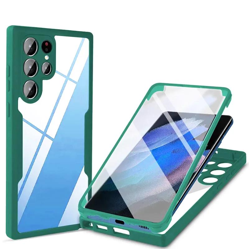 360 Fullt Dekkende Etui For Samsung S25 Ultra S23 Plus S21 S20 S25 Edge Funda For Samsung S24 Ultra S25 Skjermbeskytter Telefondeksel