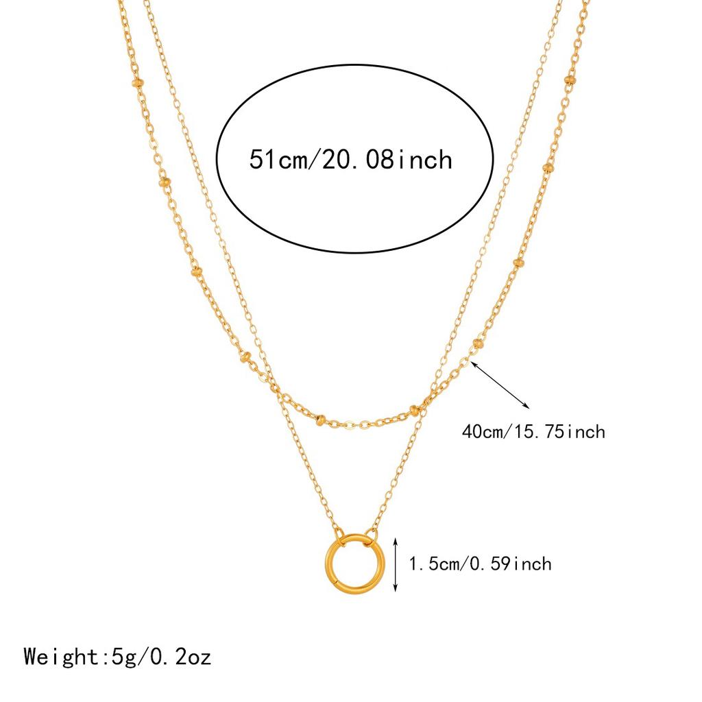Vergoldete mehrschichtige Kreis-Anhänger-Kette