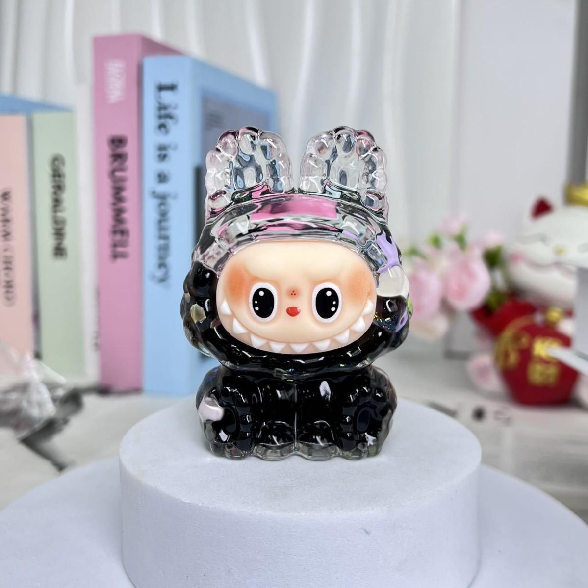 

Масляный Лабубу с текучим песком, Креативная фигурка Лабу, Настольное украшение, Декоративная игрушка в подарок 8.5*6cm