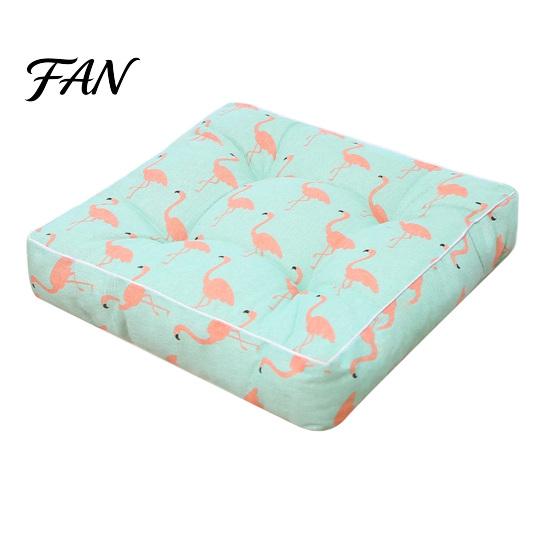 Soft High-elastic PP Cotton Office Chair Pad Modern Stylish Cushion, Ultra Square Geometric or Cushion for Kitchen Chairs Plant Prints, 15.75"x15.75"