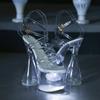 Women High Nightclub Block Heels High Heels 18CM Car Model Slippers Luminous Female Catwalk Steel Pipe LFD-10369-3