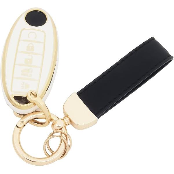 TPU Key Fob Cover fit for Infiniti JX35 Q50 Q60 QX80 for Nissan Altima Murano Pathfinder Maxima Rogue Key Fob