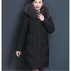 Mid-Length Down Cotton Jacket for Middle-Aged and Elderly Women