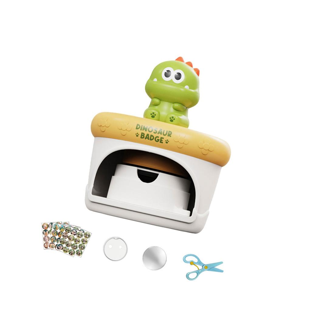 Handgemachte Abzeichenmaschine Bastelabzeichenmaschine Spielzeug für Kinder Kreatives Bastelkunst-Aktivitätsset mit Plastikvorlagenabdeckungen
