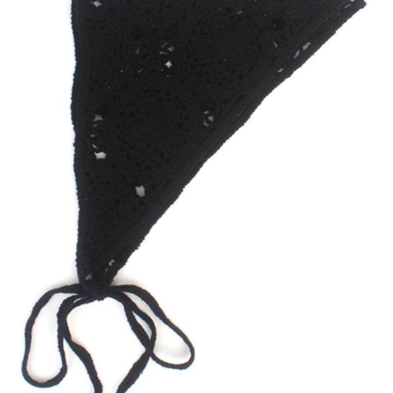 

Universal chemistry Flower Black Knit Bonnet Hat Bonnet Hat FREE