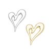 French Cold Wind Light Luxury Metal Glossy Love Design Brooch Pin Simple Temperament Suit Accessories