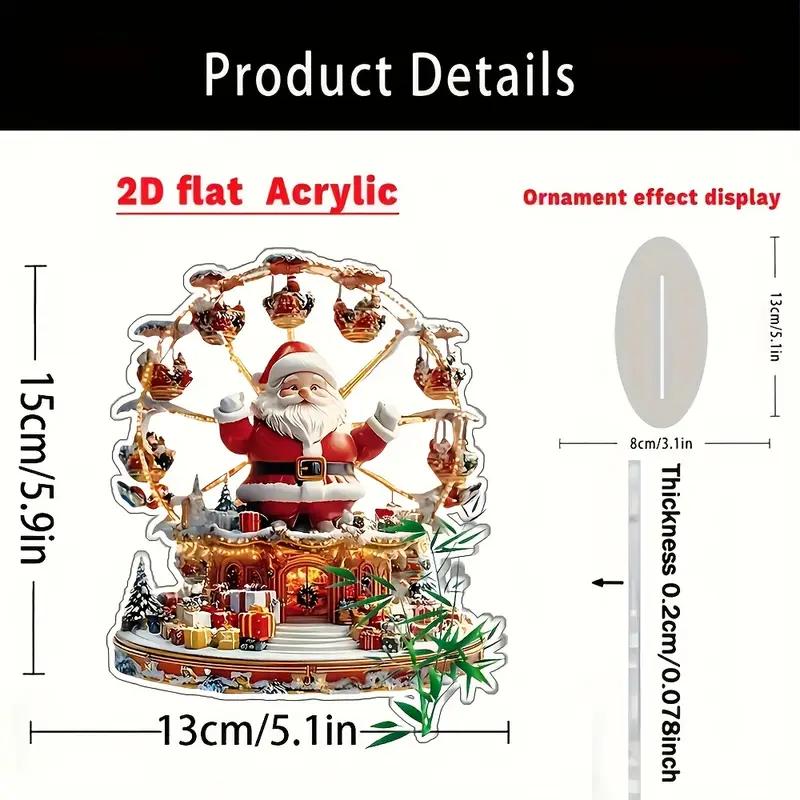 1pcs Bohemian Style Santa Claus Desktop Decoration, 5.9x5.1 Inches, Holiday Home Decora, Perfect Holiday Gift