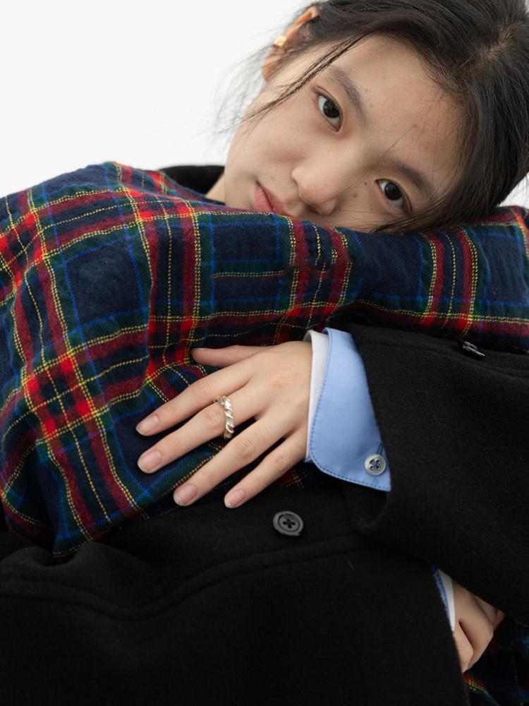 Red & Blue Plaid Wool Crossbody Shoulder Bag - Women's Trendy Two-Way Handbag (2025)