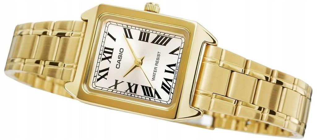 Casio LTP-V007G-9B Women’s Quartz Watch Silk Gray Dial Gold