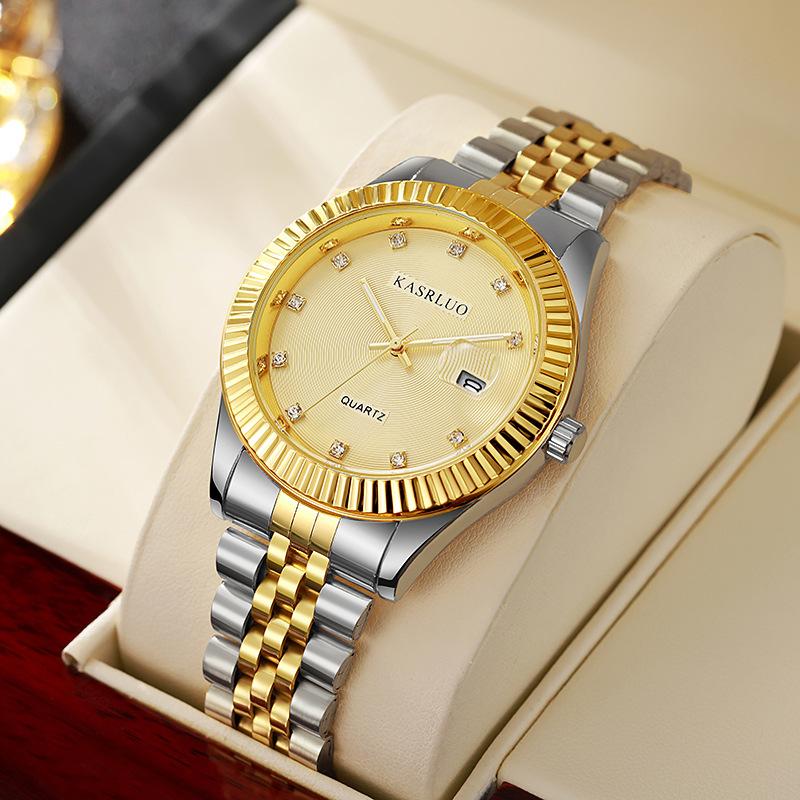 Casaro Watch Men'S Watch Waterproof Men'S Watch Calendar Steel Strap Watch Quartz Watch