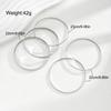 5 Pcs Vintage Minimalist Smooth Bangles Set for Women Fashion Metal Silver Color Twisted Bracelet Daily Party Jewelry Gift 2026