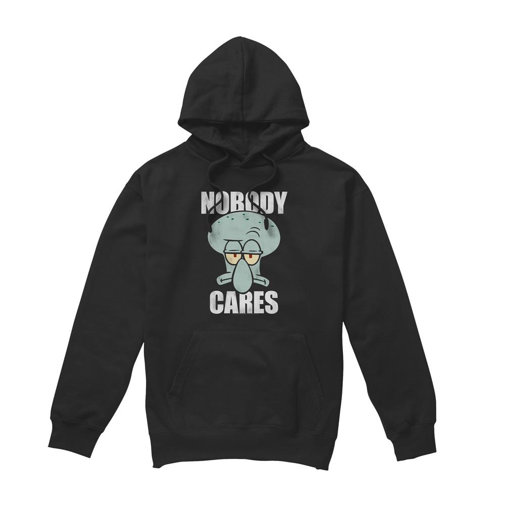 SpongeBob SquarePants Mens Nobody Cares Meme Hoodie
