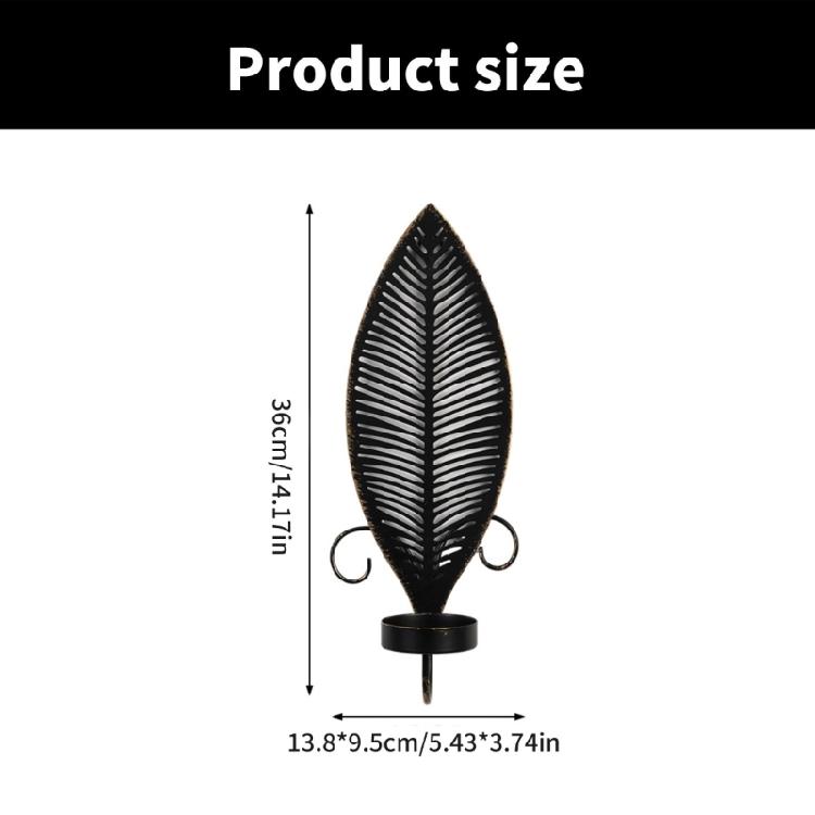 Black Candle Holder Wall Sconces With Leaf Detailing For Adding Warmth To Bedrooms And Living Space