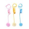 Colorful Cat Spring Toy, for Indoor Swatting Biting Hunting Exercising Furry Toy Funny Plush Coils with Pompon