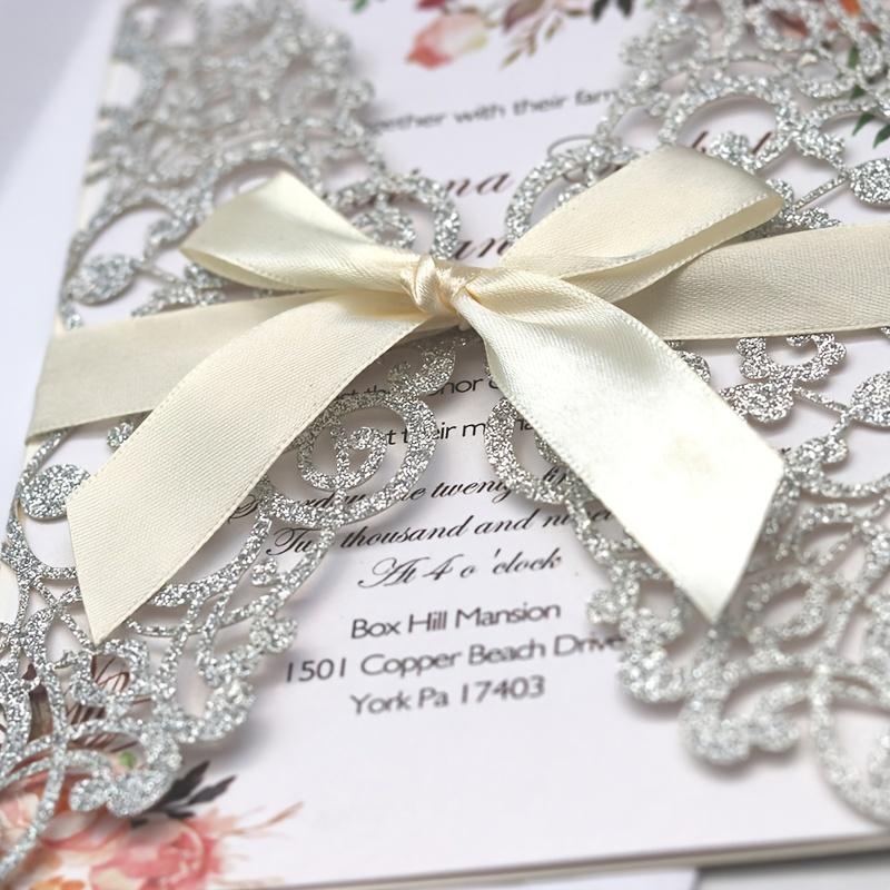 10 blätter Laser Schneiden Hochzeit Einladung Label Retro Hochzeit Braut Geschenk Karte Event Geburtstag Partei Liefert