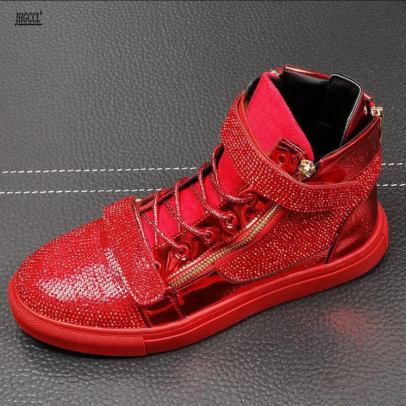 Fashion Cuddly Men Fashion Casual Ankle Boots Sprung Autumn High Top Hook&Loop Luxury Designer Sneakers Male Youth Trending Shoes