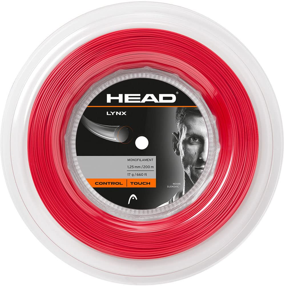

HEAD LYNX RED 200m roll gut polyester hard tennis string 1.25mm [item] красный