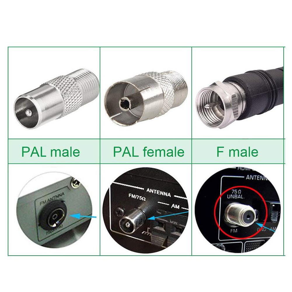 High Gains FM Telescopic Antennas with 3 Adapter TV Antenna Indoor DAB Radio Replacement Antenna for Home Stereo Receiver