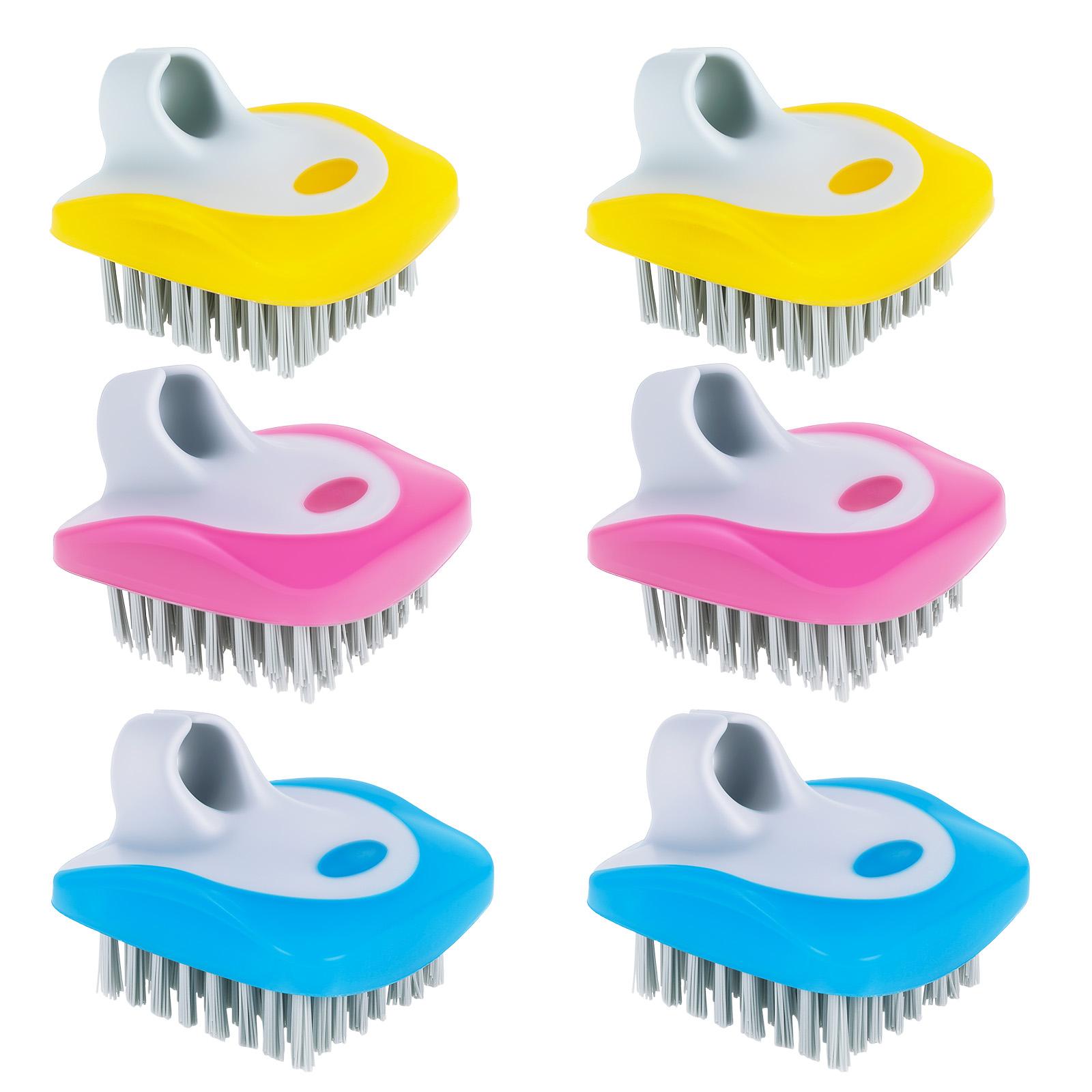 6Pcs Vegetable Brush Practical Mini Potato Scrubber Brush Fruit Cleaning Tool Kitchen Gadget for Potato Carrot Cucumber Peach