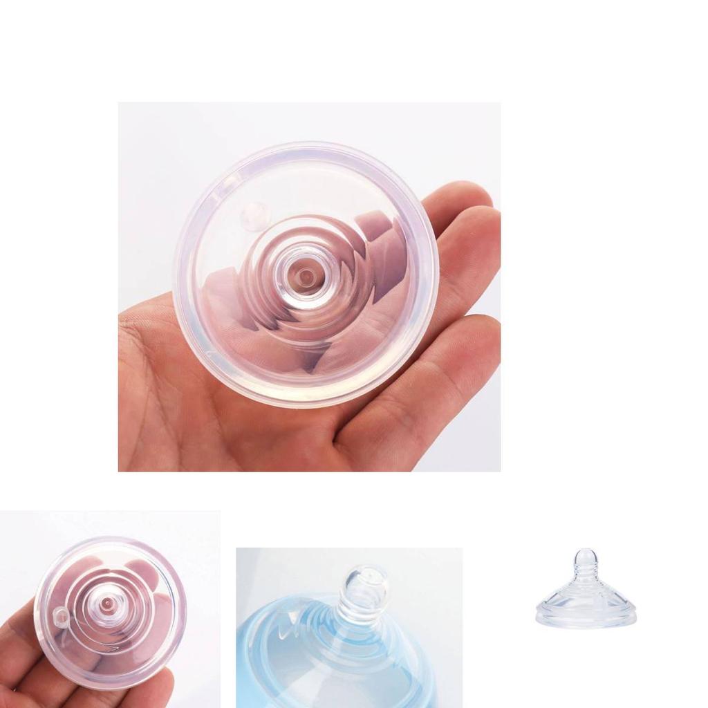 Food Grade Silicone Baby Bottle Nipple Wide Neck Clear Medium