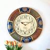 Handgjord väggklocka i trä / 16 tum (40 Cm'S)