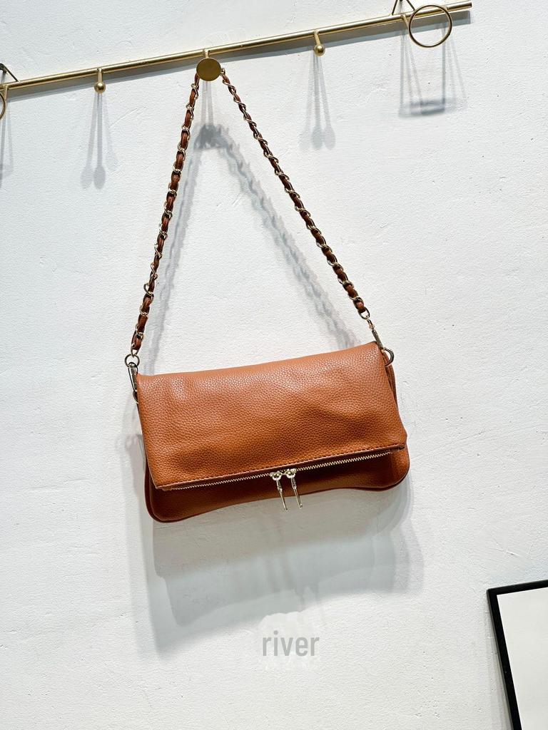 Trendige Umhänge-Schultertasche mit Litschi-Muster - Schlichtes, vielseitiges Design
