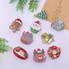 100PCS Christmas Cute Resin Flatback Slime Charms Cartoon Flatbacks for Phone Cases Nails Scrapbooking Making Decorations