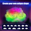 LED Cloud Light DIY 3D Thundercloud Ceiling Lamp with Music-Synchronized Lighting Remote Control Adjustable Modes Bedroom Game Room Decor