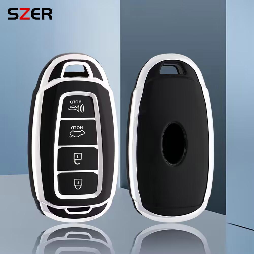 3 4 Buttons Tpu Car Key Case Cover Shell Fob For Hyundai I30 Ix25 Elantra Kona Solaris Azera Grandeur Ig Tm Accent Santa Fe