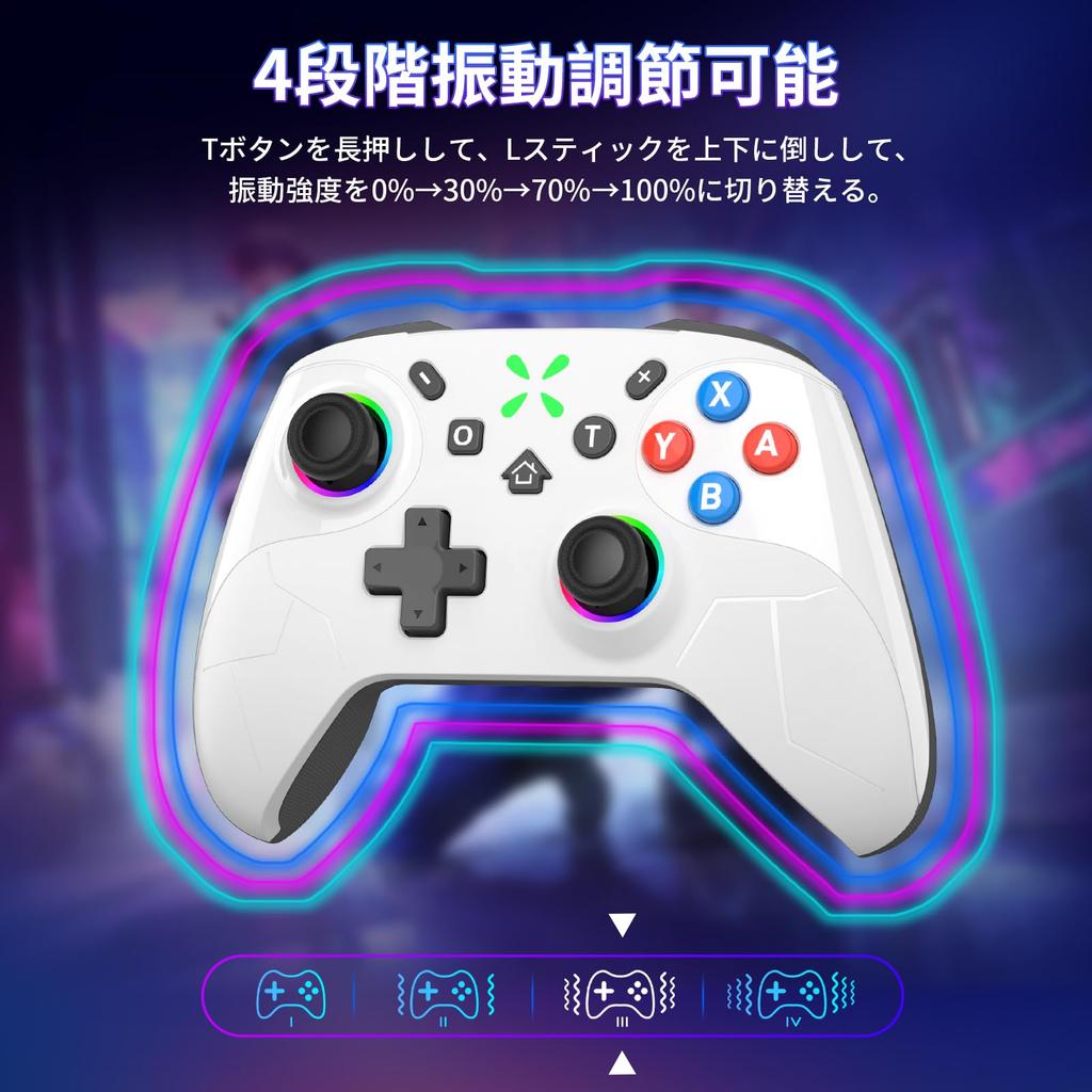 Sungale Switch 2 New for Summer with Back Auto Fire Macro HD Bluetooth Gyro RGB 20 Hours of Continuous Compatible with Switch iOS and Includes