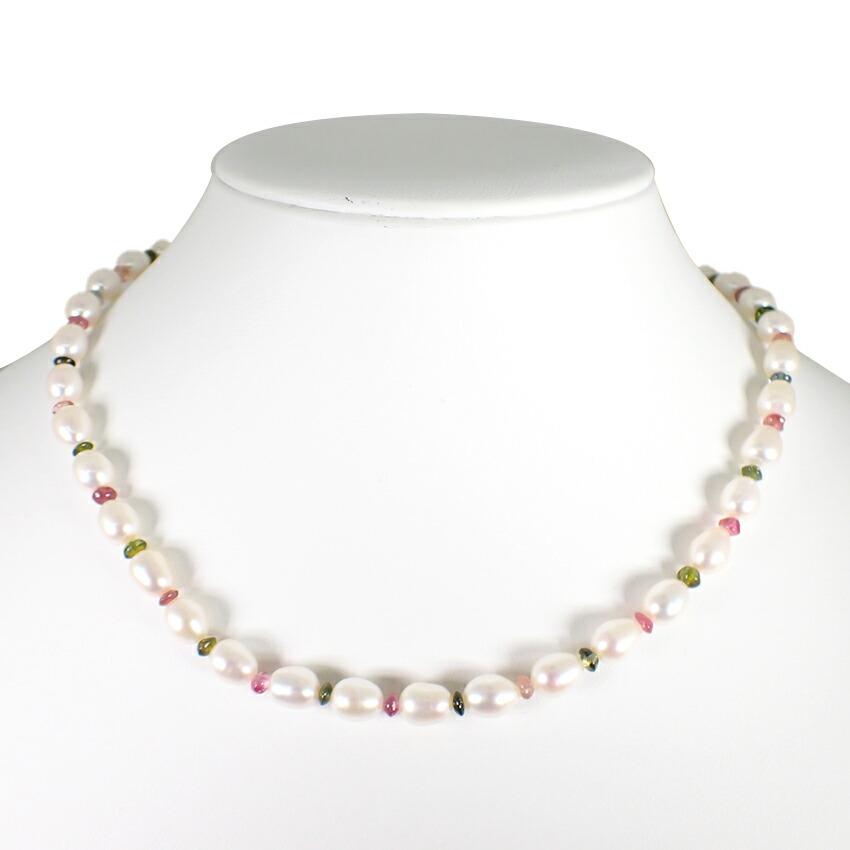 

[Used] Pearl/tourmaline necklace Bead diameter approx. 6.9cm/g498-19