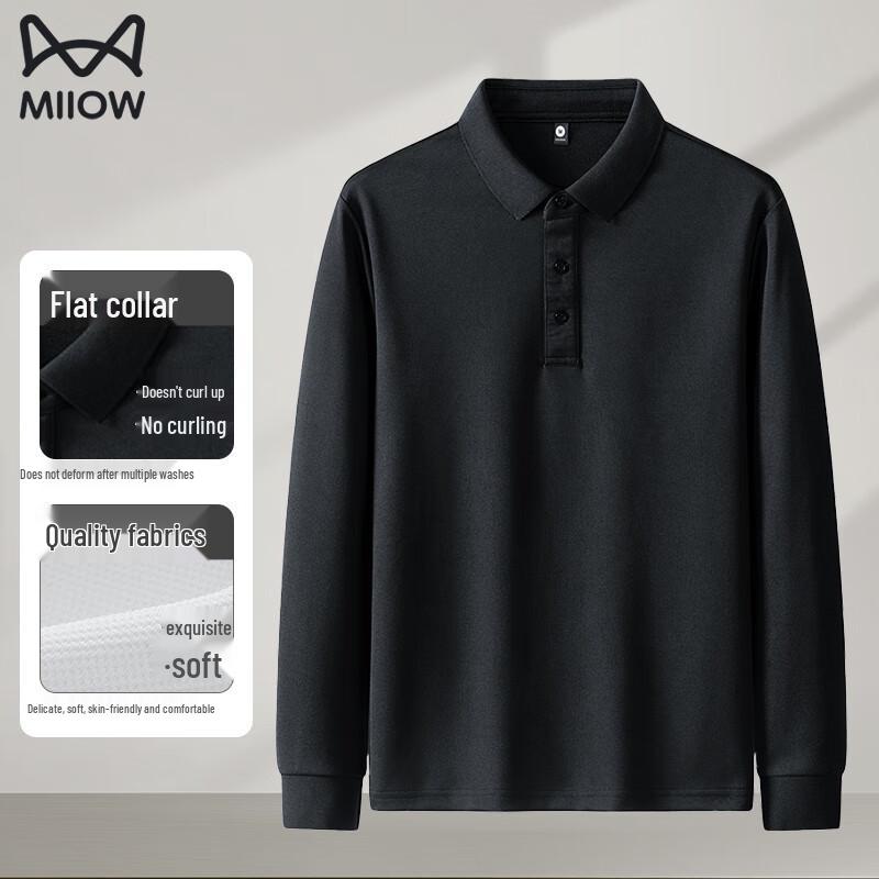 

Mao Ren Men s Long Sleeve Polo Shirt 2XL
