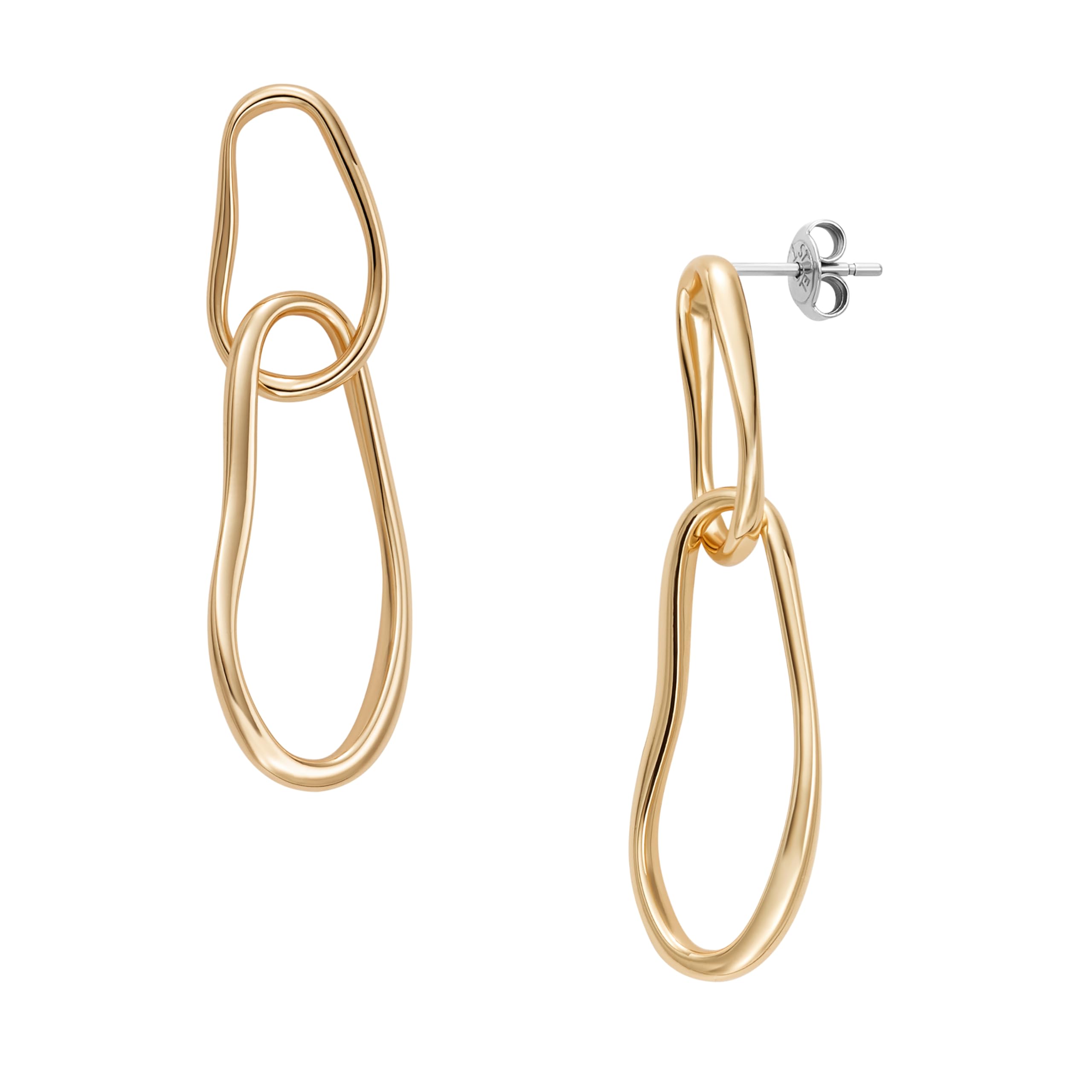 

Skagen Women s ANJA PEBBLES Gold-Tone Brass Drop Earrings, SKJ5007710