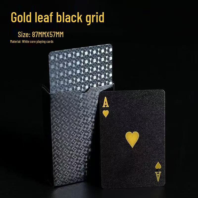 High-Grade Gold Foil Durable PVC Waterproof Poker Cards for Party Games