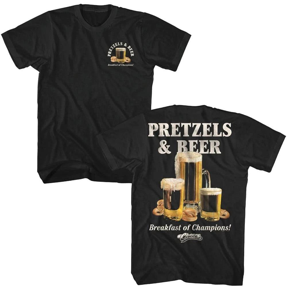 Cheers Pretzels and Beer Men s T Shirt 2XL