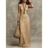 2026 New European and American Amazon Women's Slim-fit Fashion Temperament Slim-fit Sleeveless Neck Dress