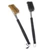 Long Non Slip Handle Grill Cleaning Brush Rust Resistant Metal Cleaner Brush With Scraper For Outdoor Grilling Camping Picnic