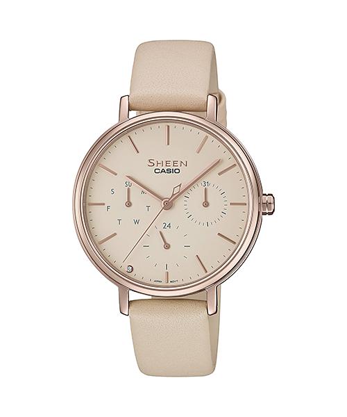 Casio Men s Stainless Steel 50M Water Resistant Analog Quartz Watch SHE-4541CGL-4A красный